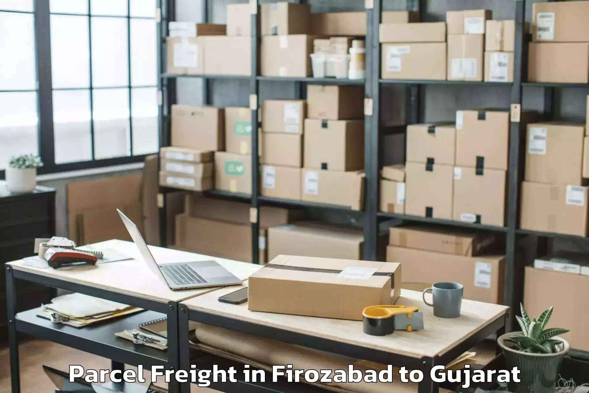 Top Firozabad to Jhagadia Parcel Freight Available